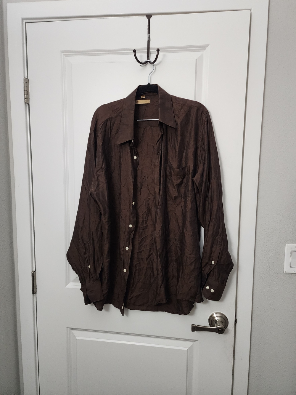 5/$25 Geoffrey Beene Men's Dark Brown Lightweight Button-Up Shirt Jacket